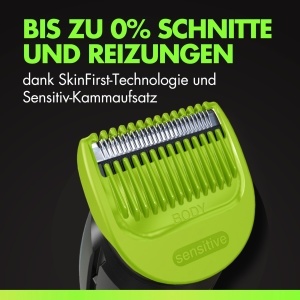 Trimmer pentru corp si zona intima GilletteLabs i5, tehnologie SkinFirst, negruverde - Img 5