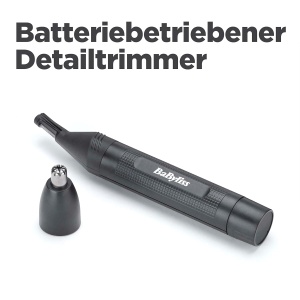 Trimmer pentru nas si urechi Babyliss E652E cu atasament pentru sprancene, 2 lungimi - Img 2