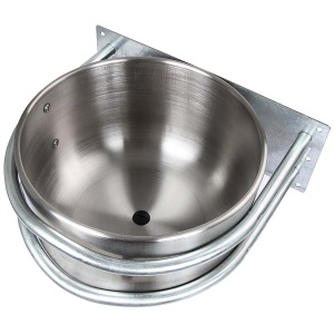 Trog pentru animale Kerbl 32490 din otel inoxidabil, 18 litri, cu sistem de drenaj - Img 2