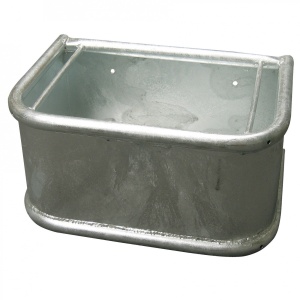 Trog rectangular din metal zincat Kerbl, 35 litri, 45x34x24 cm