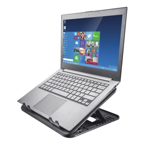 Trust Cyclone Laptop Cooler Stand pentru laptopuri de 16 inch, 8 trepte reglabile, suport de racire pentru notebook, USB Operation Cooling Pad cu 2 ventilatoare pentru notebook, netbook, MacBook - negru - Img 6