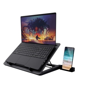 Trust Gaming Laptop Cooler GXT 1125 Quno Cooling Pad, Cooler Stand, Iluminare LED, 5 ventilatoare, previne supraincalzirea, pentru laptopuri/notebook-uri/Macbook-uri de pana la 17.3 inci - Img 6
