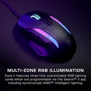 Turtle Beach Kone II - Mouse ergonomic pentru jocuri RGB, senzor optic 26K DPI, comutatoare optice Click Life 100M, 23 de functii programabile, rotita de derulare 4D, negru - Img 2