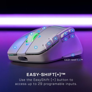 Turtle Beach Kone XP Air - Mouse pentru jocuri RGB wireless, personalizabil si ergonomic, Bluetooth, senzor optic 19K DPI, baterie de pana la 100 de ore si statie de incarcare - alb - Img 2