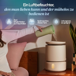 Umidificator de aer Blueair DreamWell, 48h, fara ceata, tehnologie InvisibleMist, bej - Img 7