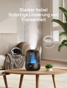 Umidificator Dreo cu ultrasunete 3L functie aromaterapie ideal pentru dormitor si camere de copii - Img 5