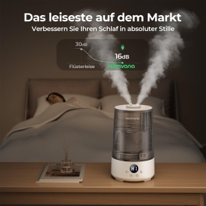 Umidificator Homvana H101 36L SilentSpray Tehnologie 16dB Aromaterapie Gri - Img 3