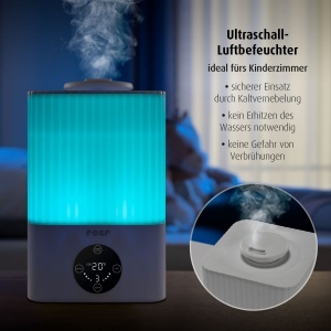 Umidificator Reer 2in1, Ultrasonic, 30 m, Alb - Img 4