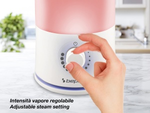 Umidificator si difuzor aromaterapie Beper 70.401, 2.4L, 30W, LED 7 culori, Alb - Img 4