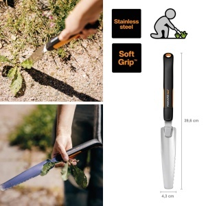 Unelte de gradina - Fiskars Unkrautstecher Xact, 39.6 cm, otel inoxidabil, negruportocaliu - Img 2