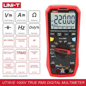 UNI-T UT161E 1000V 20A Multimetru digital 22000 Numere Afisaj NCV hFE Gama de masini True RMS AC / DC Tensiune Curent Rezistenta Capacitate Tester - Img 2