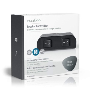 Unitate de control pentru boxe Nedis - 2 cai, conectare sigura, metalica, neagra - Img 7