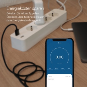 UNITEC 30798 WIFI Priza 4x2 | Prize inteligente Wi-Fi cu temporizator | Masurarea costurilor energiei | Control vocal si APP | Cu 2 iesiri USB - Img 4