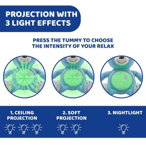Ursulet de plus Chicco First Dreams Ursulet de plus, Proiector moale cu lumina de noapte, Efecte de lumina si melodii relaxante, Jucarie pentru copii 0+ luni, Albastru deschis, TU - Img 4