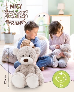 Ursulet de Plus NICI Finni 25 cm - gri - Moale si Jucaus - Img 2
