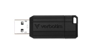 USB Stick Verbatim Pinstripe 128 GB, Negru, cu Schiebemechanismus - Img 2