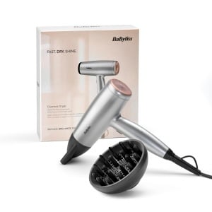 Uscator de par BaByliss Cosmos D580DE, 2100W, cu difuzor, argintiu - Img 6
