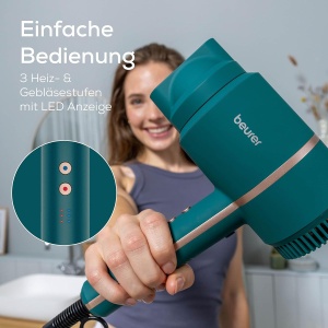 Uscator de par Beurer HC 35, 1600-2000W, cu functie ionica, ocean - Img 3