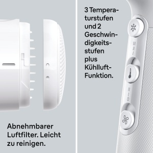 Uscator de par Braun HD2.21, 2200 W, IONTEC, alb, cu difuzor si duza de styling - Img 2