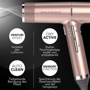 Uscator de par GA.MA iQ Perfect, 1600 W, Oxy-Active, Gold Rose - Img 3