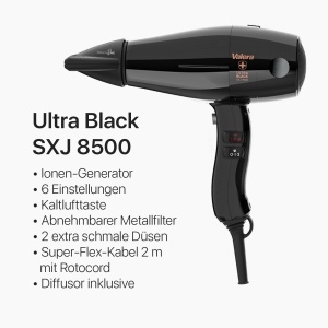 Uscator de par Valera Swiss Silent Jet 8500 Ultrablack, 2000 W, 6 trepte de temperatura - Img 2