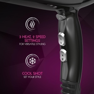 Uscator de par WAHL Power Shine 2000W 3 trepte de temperatura Cool Shot difuzor pentru bucle - Img 4