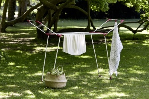 Uscator de rufe WENKO Summer Dry 13 m, metal, alb si bordeaux, 153 x 76 x 46 cm - Img 8