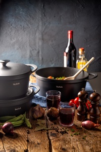 Vas pentru gatit Tefal Trattoria E21853, 28 cm, aluminiu, negru - Img 4