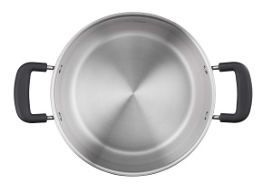 Vase de gatit Lagostina Pratica, 22 cm, inox 1810, cu manere din silicon - Img 2