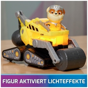 Vehicul de constructie PAW Patrol Rubble, 17 cm, cu efecte de lumina si sunet - Img 3