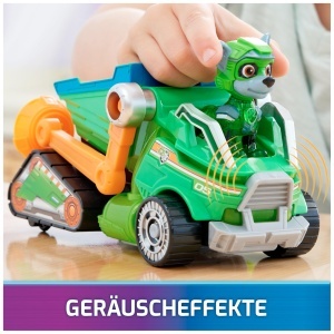 Vehicul de salvare PAW Patrol Rocky cu efecte de lumina si sunet, 17 cm - Img 4
