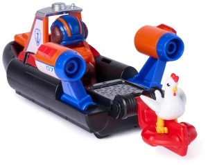 Vehicul de salvare PAW PATROL Zuma cu barca cu aer, 13 cm, 2 figurine - Img 8