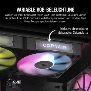 Ventilator CORSAIR RX120 RGB 120mm PWM, 2100 RPM, Negru - Img 6