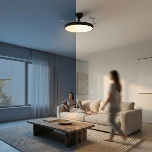 Ventilator de tavan Cecotec Aero 300 Air Invisible Black, 30 W, cu LED si telecomanda - Img 6
