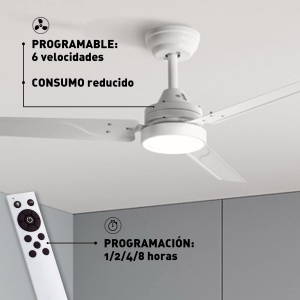 Ventilator de tavan Jata JVTE4233 cu lumina, 6 viteze, 40W - Img 4