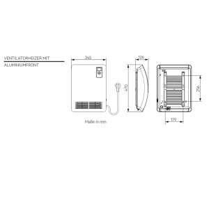 Ventilator electric AEG VH Comfort, 2000 W, pentru spatii de 25 m, Silent Mode - Img 2