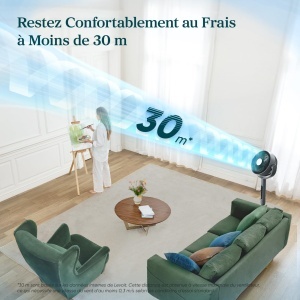 Ventilator inteligent LEVOIT cu motor DC, 12 viteze, oscilatie 90 si 120 - Img 3
