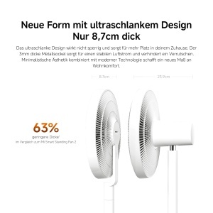 Ventilator inteligent vertical XIAOMI Smart Standing Fan Pro Slim, 14 m, 8,7 cm, telecomanda - Img 4