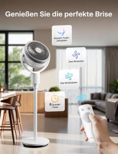 Ventilator multifunctional Pelonis 2-in-1 oscilatie 3D telecomanda inaltime reglabila - Img 9