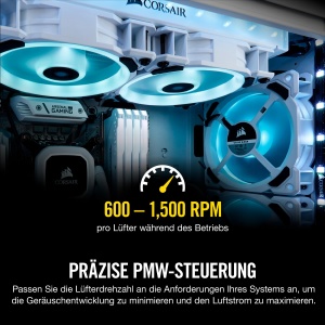 Ventilator PC Corsair LL120 RGB, 120mm, LED RGB, Alb - Img 6