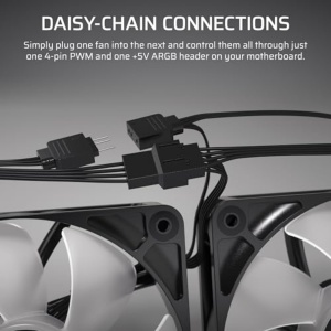Ventilator PC Corsair RS120 ARGB 120mm, 3 Piese, Culoare Negru - Img 5