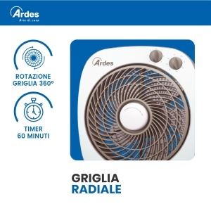 Ventilator Portabil Ardes FLOOR 26, 45W, 26 cm, Alb, cu 3 Intensitati - Img 5