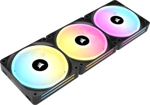 Ventilator RGB CORSAIR iCUE LINK QX120, 120mm, 3 buc, Negru