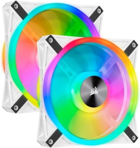 Ventilator RGB Corsair iCUE QL140, 140 mm, 68 LED-uri, Alb