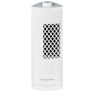 Ventilator Russell Hobbs RHTF1321 Mini Tower, Usor, 33 cm, Portabil, 3 viteze, Unghi de rotire de 75deg, Flux de aer puternic, Functionare silentioasa, Alb