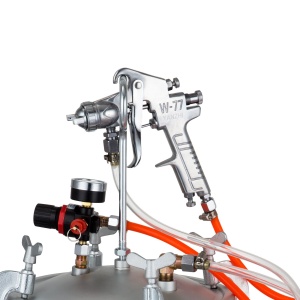 VEVOR 10L 30PSI Suport de vopsea pentru aplicarea acuarelei, petelor, lacurilor, suprafetelor fine pentru proiecte interioare si exterioare Pistol de vopsea, argintiu, 10L - Img 5