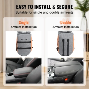 VEVOR Autositz pentru caini JBS-PCS-005 Dark Gray materiale impermeabile potrivit pentru caini mici - Img 4