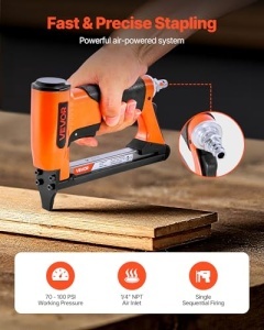 VEVOR Drucklufttacker Seria 71 Capacitate 180 Klammer Ergonomic - Img 2