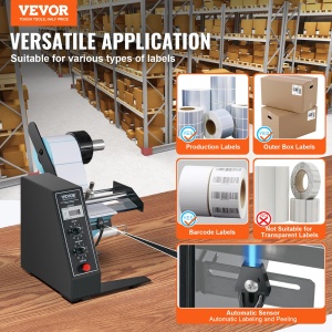 VEVOR Etichetator Automat LDL-30-V2 Viteza Variabila Material Aluminiu - Img 2