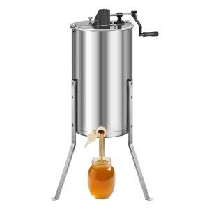 VEVOR Honigschleuder HE-13C-2M-ZJ Extractor manual din inox cu 2 rame si suport ajustabil